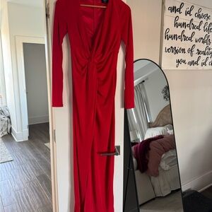 Vici Vibrant Red Long Sleeve Dress
